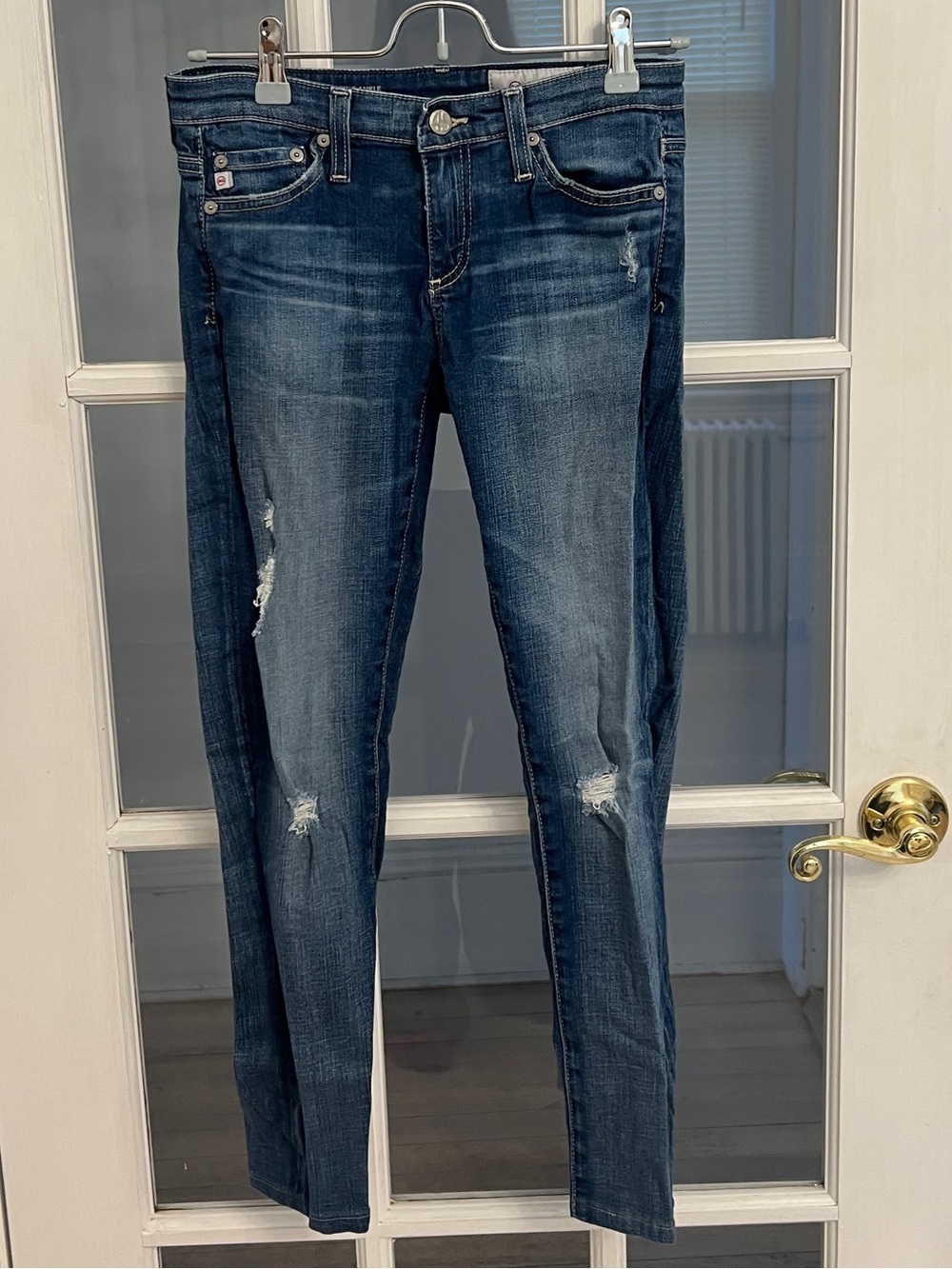 AG ADRIANO GOLDSCHMIED Women's Distressed The Legging Ankle Super Skinny Jeans